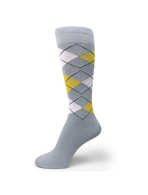 Spotlight Hosiery Elite Quality Colorful Soft Cotton Men's Argyle Dress Sock