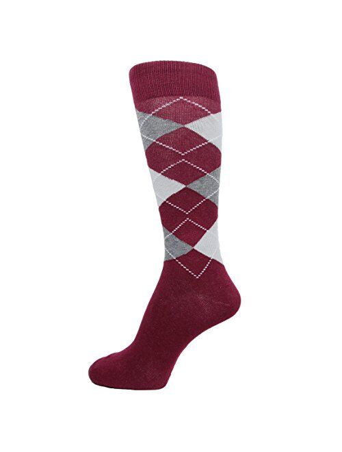 Spotlight Hosiery Elite Quality Colorful Soft Cotton Men's Argyle Dress Sock