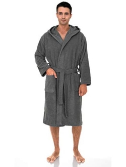 TowelSelections Mens Hooded Robe, Turkish Cotton Terry Cloth Bathrobe