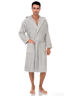 TowelSelections Mens Hooded Robe, Turkish Cotton Terry Cloth Bathrobe