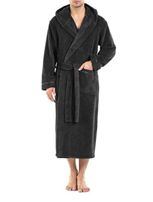 Buy David Archy Mens Soft Fleece Plush Robe Full Length Long And Knee Length Big And Tall 