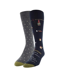 Men's Dress Crew Socks, 2 Pairs