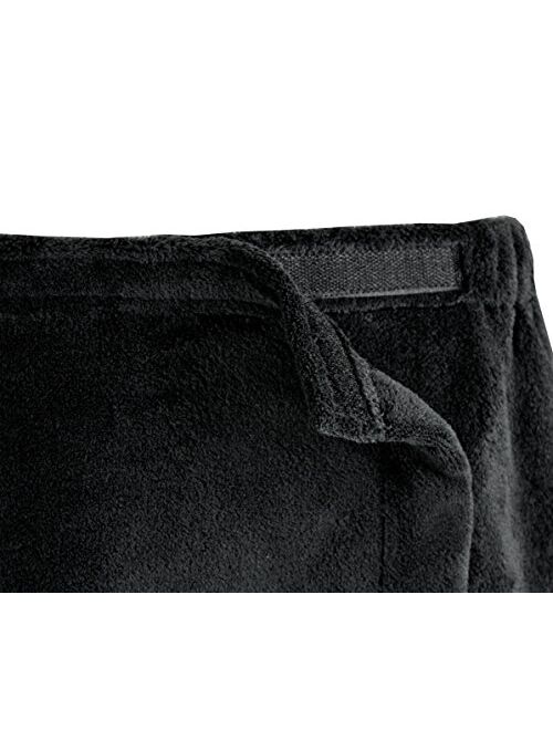 Leisureland Men's Plush Fleece Wrap, Spa Gym Bath Wrap