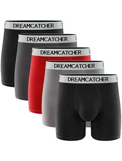 Dream Catcher Mens Underwear Boxer Briefs Cotton Boxer Briefs Underwear Men Pack Open Fly S-2XL