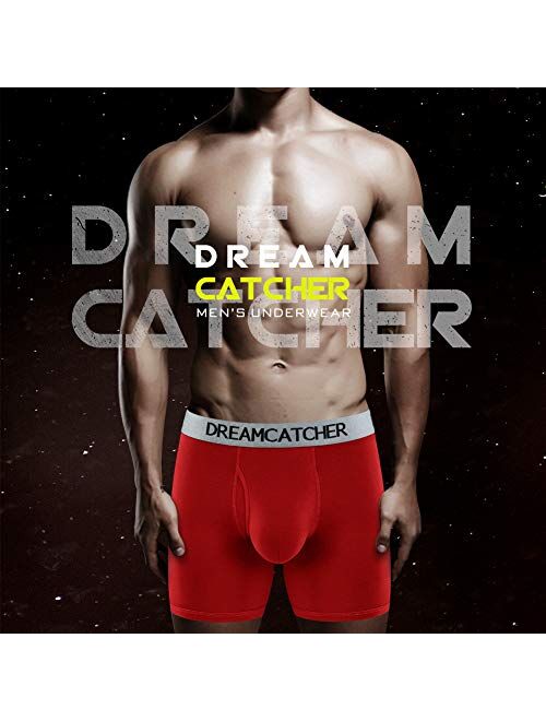 Dream Catcher Mens Underwear Boxer Briefs Cotton Boxer Briefs Underwear Men Pack Open Fly S-2XL