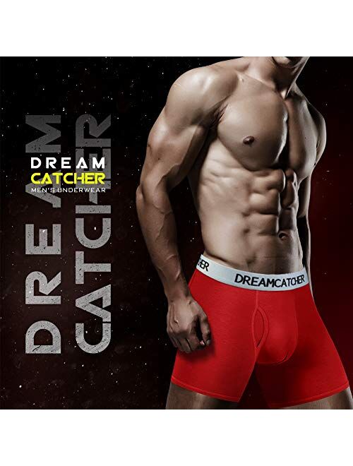 Dream Catcher Mens Underwear Boxer Briefs Cotton Boxer Briefs Underwear Men Pack Open Fly S-2XL