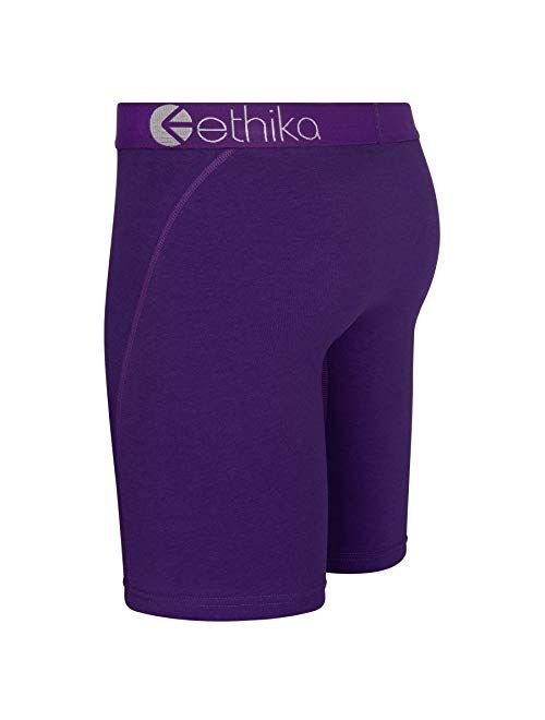 Ethika Mens- The Staple Cotton Solid Elastic Wait Boxer