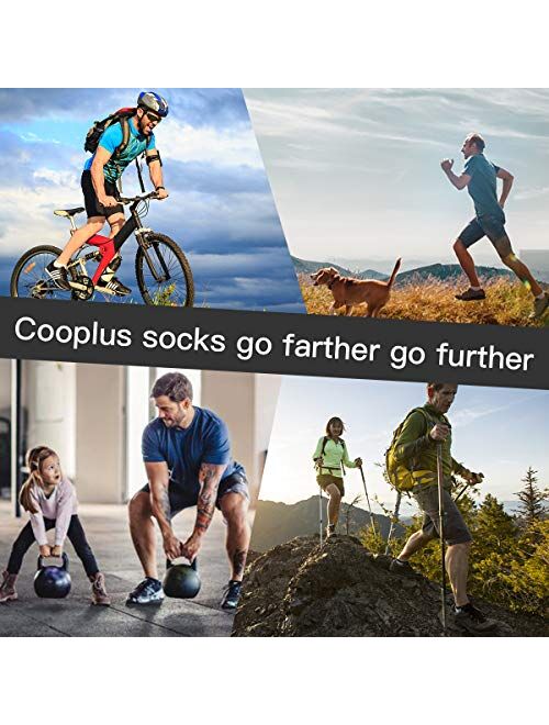 Cooplus Mens Ankle Socks Athletic Cushioned Breathable Low Cut Tab With Arch Support-6Pairs