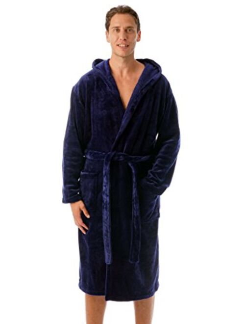 #followme Ultra Soft Velour Robe for Men with Hood