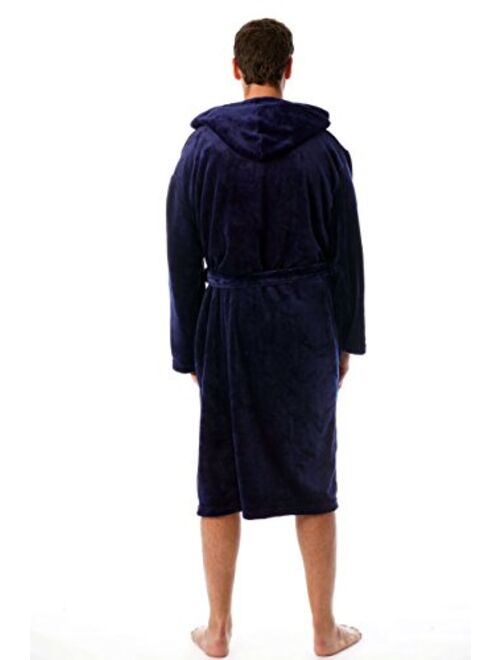 #followme Ultra Soft Velour Robe for Men with Hood