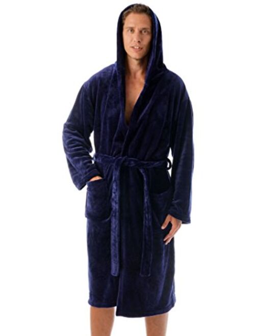 #followme Ultra Soft Velour Robe for Men with Hood