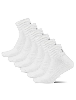 Adult Charged Cotton 2.0 Quarter Socks, 6-Pairs