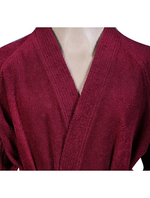 Arus Men's Short Kimono Bathrobe Turkish Cotton Terry Cloth Robe
