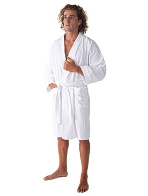 Arus Men's Short Kimono Bathrobe Turkish Cotton Terry Cloth Robe