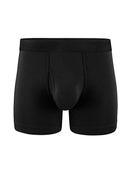 5Mayi Men's Underwear Boxer Briefs Cotton Black Mens Boxer Briefs Underwear Men Pack Wide Waistband S M L XL XXL