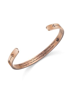 Cuff Bangle Bracelet You Are Braver than You Believe Stainless Steel Inspirational Jewelry