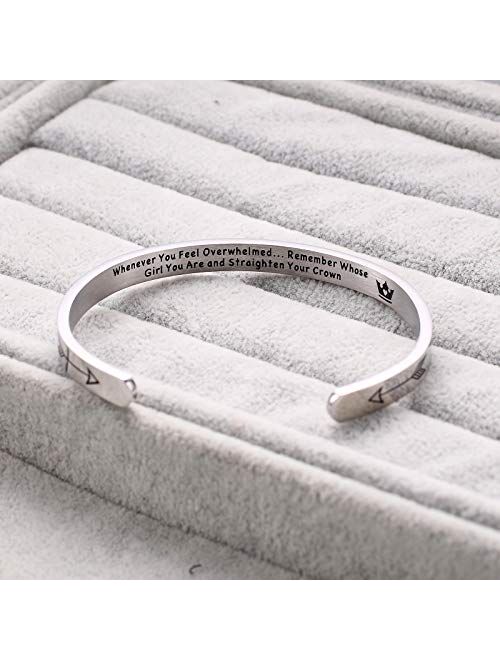 Cuff Bangle Bracelet You Are Braver than You Believe Stainless Steel Inspirational Jewelry