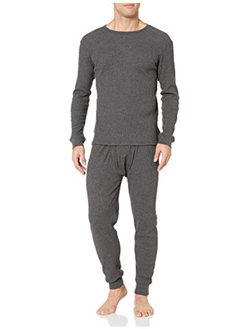 Amazon Essentials Men's Solid Crew Neck Thermal Long Underwear Set