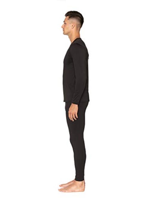 Bodtek Mens Thermal Underwear Set Long John Base Layer Fleece Lined Top and Bottom