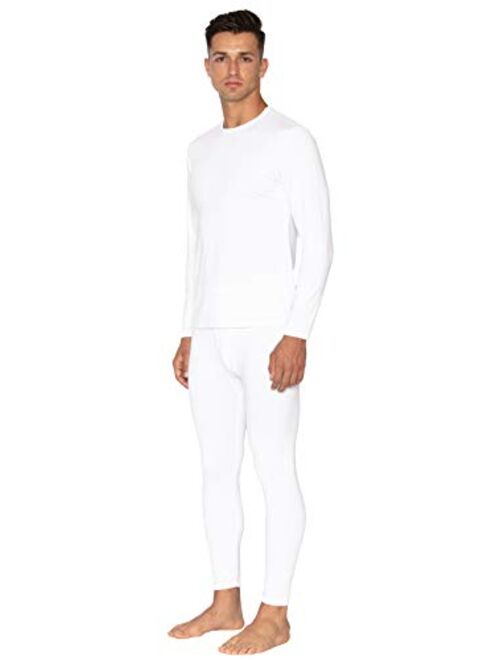 Bodtek Mens Thermal Underwear Set Long John Base Layer Fleece Lined Top and Bottom