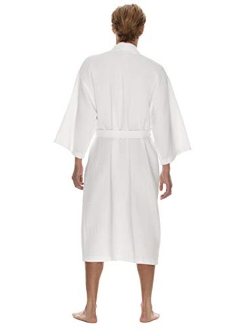 Boca Terry Mens Robe, Lightweight Waffle Bathrobe - Medium Large, XXL, XXXXL