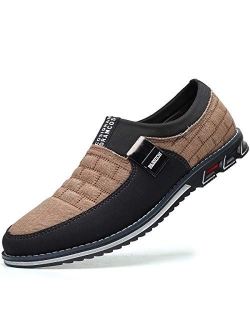 COSIDRAM Men Casual Shoes Luxury Comfortable Loafers Driving Flats Sneakers Shoes for Male Fashion Black Brown Leather Lace-up Business Work Office Dress