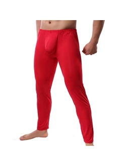 YUFEIDA Men's Sexy Underwear Bottoms Low Rise Leggings Pants Mesh Long Trousers