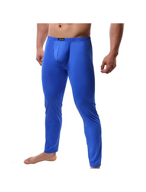 YUFEIDA Men's Sexy Underwear Bottoms Low Rise Leggings Pants Mesh Long Trousers