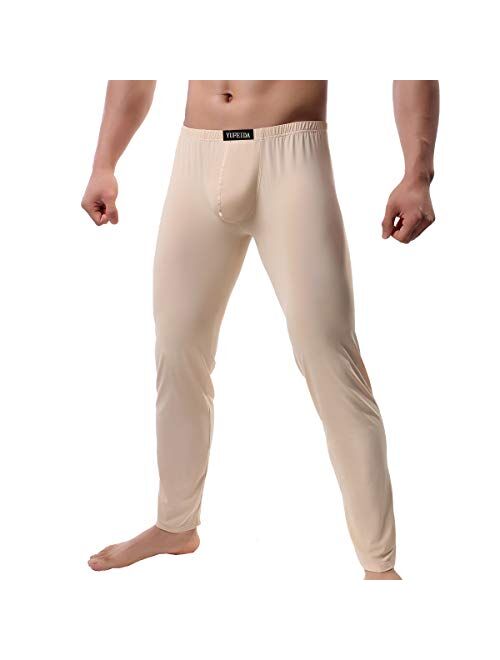 YUFEIDA Men's Sexy Underwear Bottoms Low Rise Leggings Pants Mesh Long Trousers