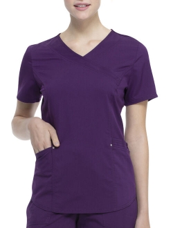 Scrubstar Women's Fashion Premium Ultimate Mock Wrap Scrub Top