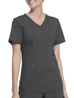 Scrubstar Women's Fashion Premium Ultimate Mock Wrap Scrub Top