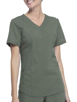 Scrubstar Women's Fashion Premium Ultimate Mock Wrap Scrub Top