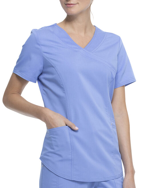 Scrubstar Women's Fashion Premium Ultimate Mock Wrap Scrub Top