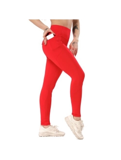 Yoga Pants with Pockets for Women High Waist Tummy Control Leggings 4 Way Stretch Workout Pants