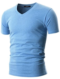 GIVON Mens Slim Fit ComfortSoft Cotton Short Sleeve Lightweight V Neck T-Shirt