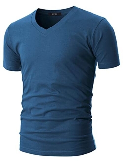 GIVON Mens Slim Fit ComfortSoft Cotton Short Sleeve Lightweight V Neck T-Shirt