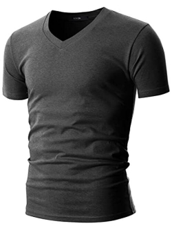 GIVON Mens Slim Fit ComfortSoft Cotton Short Sleeve Lightweight V Neck T-Shirt