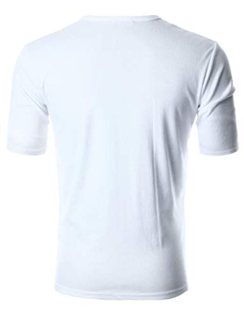 GIVON Mens Slim Fit ComfortSoft Cotton Short Sleeve Lightweight V Neck T-Shirt