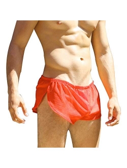 Men's Split Side Short Shorts Sexy Breathable Large Split Sides Mesh Boxer Short