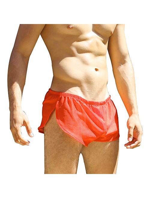 Buy Mens Split Side Short Shorts Sexy Breathable Large Split Sides Mesh Boxer Short Online 4012