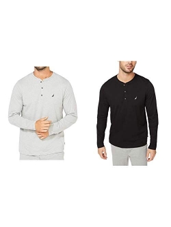 Men's Long Sleeve Henley Pajama Top