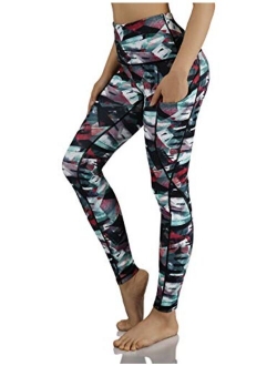 ODODOS High Waisted Pattern Leggings, Butt Lifting Leggings , Workout Yoga Pants with Pockets