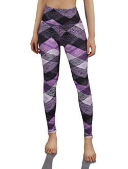 ODODOS High Waisted Pattern Leggings, Butt Lifting Leggings , Workout Yoga Pants with Pockets