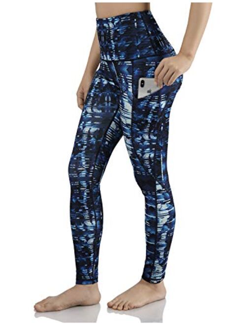 ODODOS High Waisted Pattern Leggings, Butt Lifting Leggings , Workout Yoga Pants with Pockets