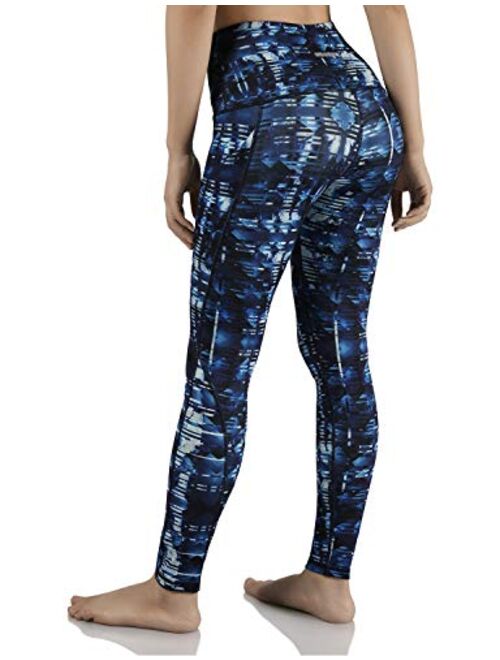 ODODOS High Waisted Pattern Leggings, Butt Lifting Leggings , Workout Yoga Pants with Pockets