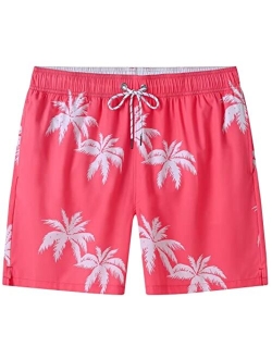 Tyhengta Men's Swim Trunks Quick Dry Beach Shorts with Zipper Pockets and Mesh Lining