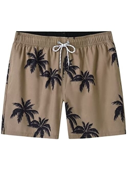 Tyhengta Men's Swim Trunks Quick Dry Beach Shorts with Zipper Pockets and Mesh Lining