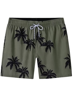 Tyhengta Men's Swim Trunks Quick Dry Beach Shorts with Zipper Pockets and Mesh Lining