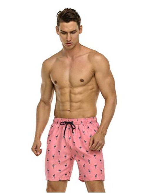 NonweMen'sSwimTrunksRetroQuick Dry SoftWashedFull Liner CasualShorts