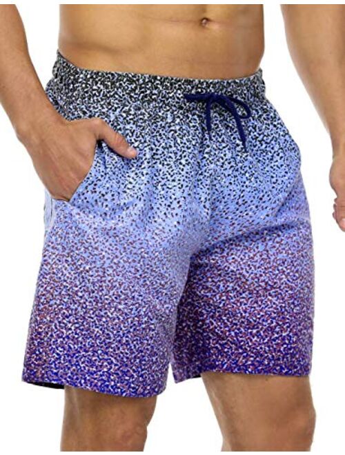 NonweMen'sSwimTrunksRetroQuick Dry SoftWashedFull Liner CasualShorts